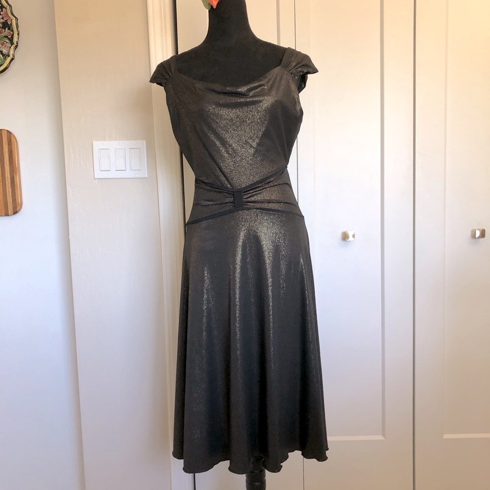 Black Dress with Gold Shimmer